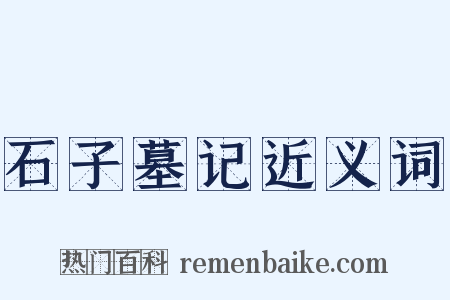 石子墓记近义词是什么意思的图片